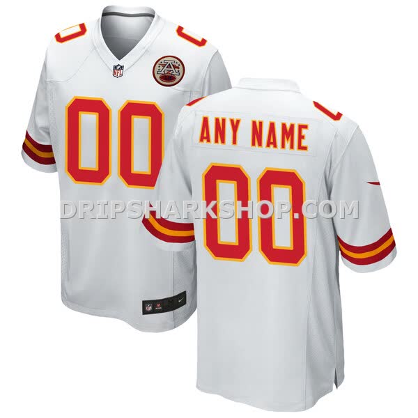 Mens Nike White Kansas City Chiefs Custom Game Jersey Pi3889000
