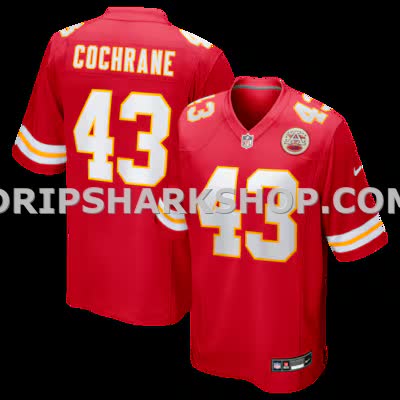 Mens Nike Jack Cochrane Red Kansas City Chiefs Game Player Jersey