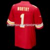 Mens Nike Xavier Worthy Red Kansas City Chiefs Player Game Jersey