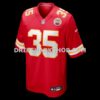 Mens Nike Christian Okoye Red Kansas City Chiefs Game Retired Player Jersey