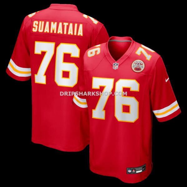 Mens Nike Kingsley Suamataia Red Kansas City Chiefs Game Jersey