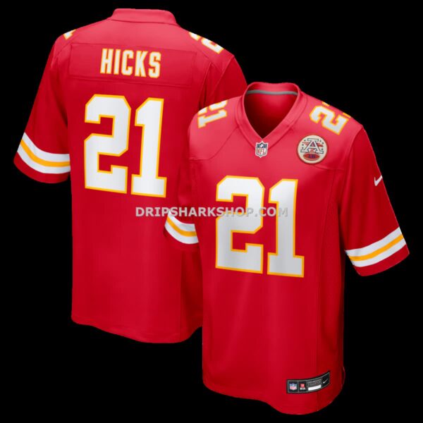 NFL16d7a6G04-7e5474 Mens Nike Jaden Hicks Red Kansas City Chiefs Game Jersey