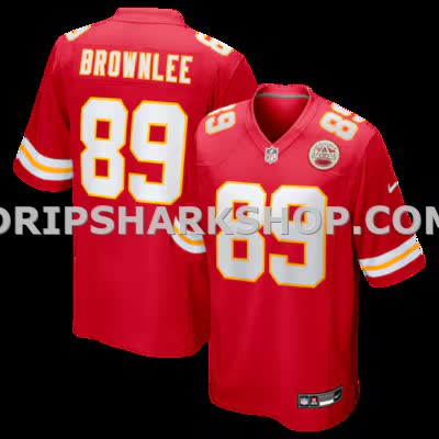 Mens Nike Jason Brownlee Red Kansas City Chiefs Team Game Jersey
