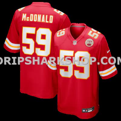 Mens Nike Cooper Mcdonald Red Kansas City Chiefs Team Game Jersey