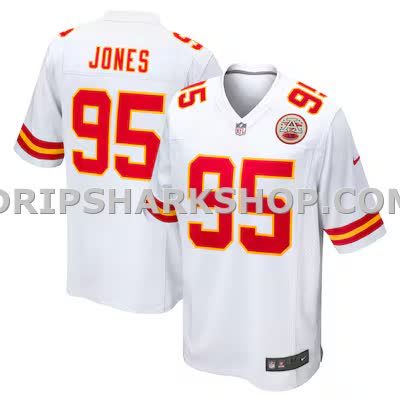 Mens Nike Chris Jones White Kansas City Chiefs Game Jersey