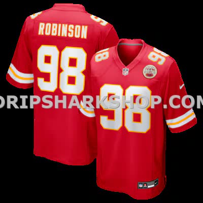 Mens Nike Janarius Robinson Red Kansas City Chiefs Team Game Jersey