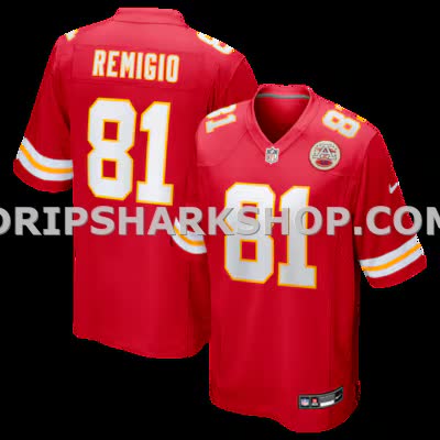 Mens Nike Nikko Remigio Red Kansas City Chiefs Team Game Jersey