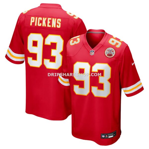 Mens Nike Zacch Pickens Red Kansas City Chiefs Team Game Jersey