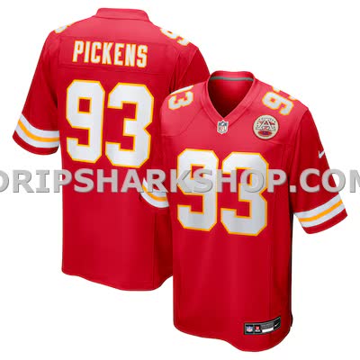 Mens Nike Zacch Pickens Red Kansas City Chiefs Team Game Jersey