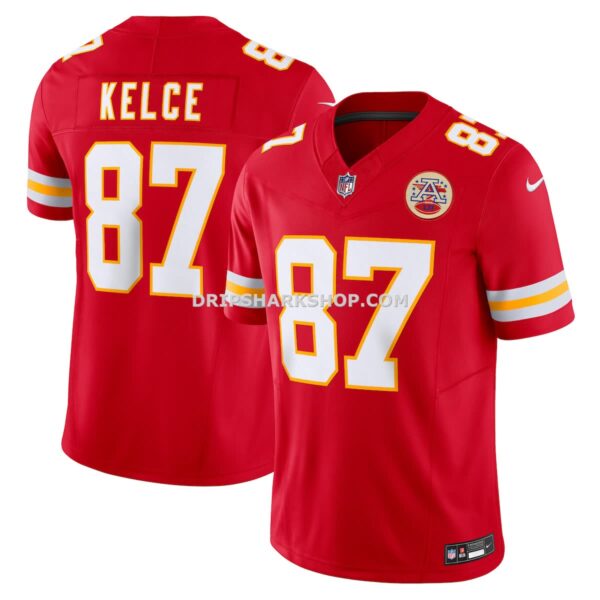 Mens Nike Travis Kelce Red Kansas City Chiefs Vapor Fuse Limited Jersey