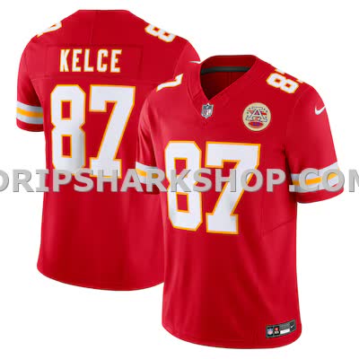 Mens Nike Travis Kelce Red Kansas City Chiefs Vapor Fuse Limited Jersey