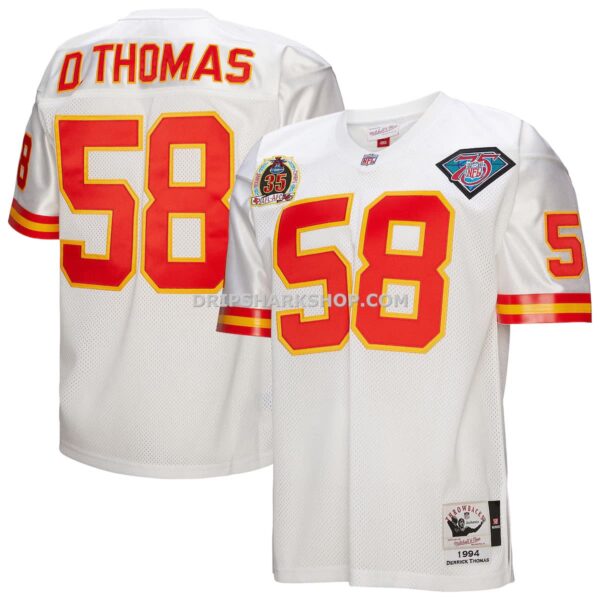 Mens Mitchell And Ness Derrick Thomas White Kansas City Chiefs 1994 Authentic Throwback Retired Player Jersey