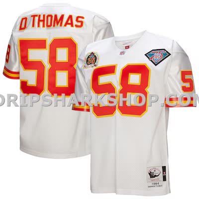 Mens Mitchell And Ness Derrick Thomas White Kansas City Chiefs 1994 Authentic Throwback Retired Player Jersey