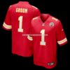 Mens Nike Number 1 Groom Red Kansas City Chiefs Game Jersey