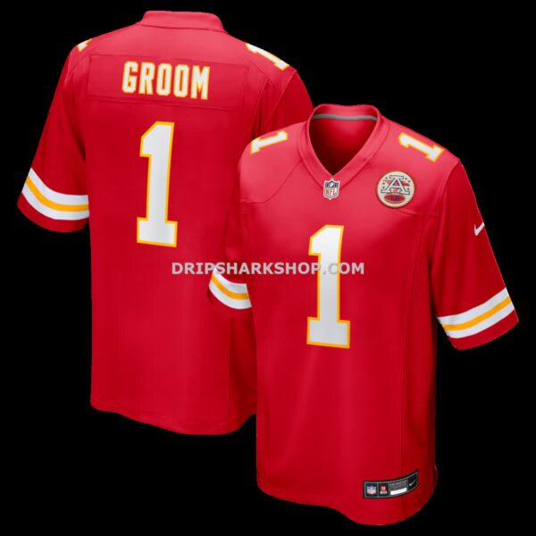 Mens Nike Number 1 Groom Red Kansas City Chiefs Game Jersey