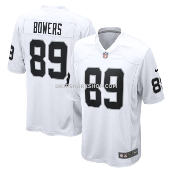 Mens Nike Brock Bowers White Las Vegas Raiders Game Jersey