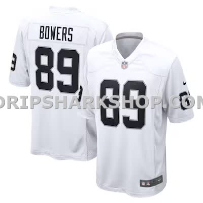 Mens Nike Brock Bowers White Las Vegas Raiders Game Jersey