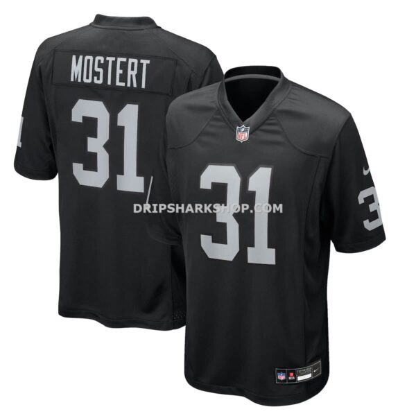 Mens Nike Raheem Mostert Black Las Vegas Raiders Team Game Jersey