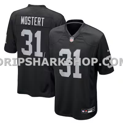Mens Nike Raheem Mostert Black Las Vegas Raiders Team Game Jersey