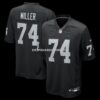 Mens Nike Kolton Miller Black Las Vegas Raiders Game Jersey