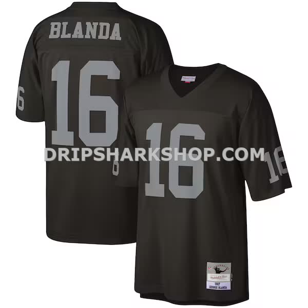 Mens Mitchell And Ness George Blanda Black Las Vegas Raiders Legacy Replica Jersey Pi4401000