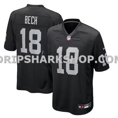 Mens Nike Jack Bech Black Las Vegas Raiders Team Game Jersey