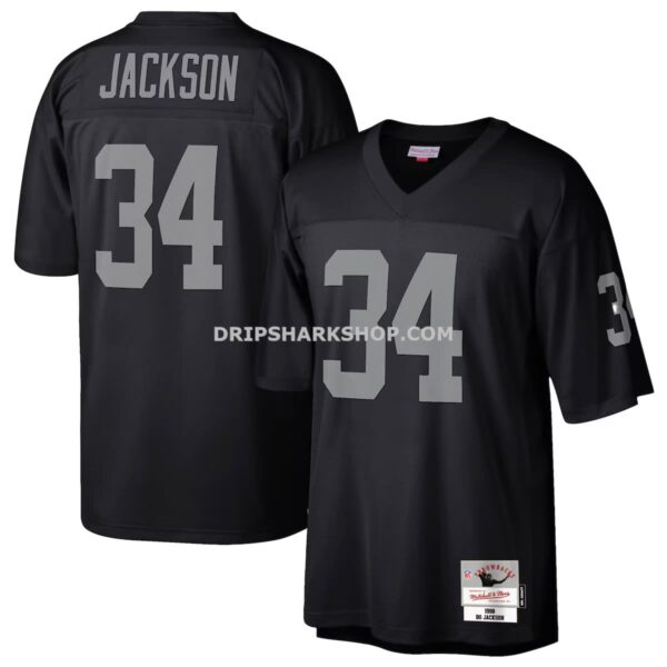 Mens Mitchell And Ness Bo Jackson Black Las Vegas Raiders Legacy Replica Jersey