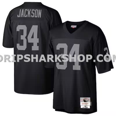 Mens Mitchell And Ness Bo Jackson Black Las Vegas Raiders Legacy Replica Jersey