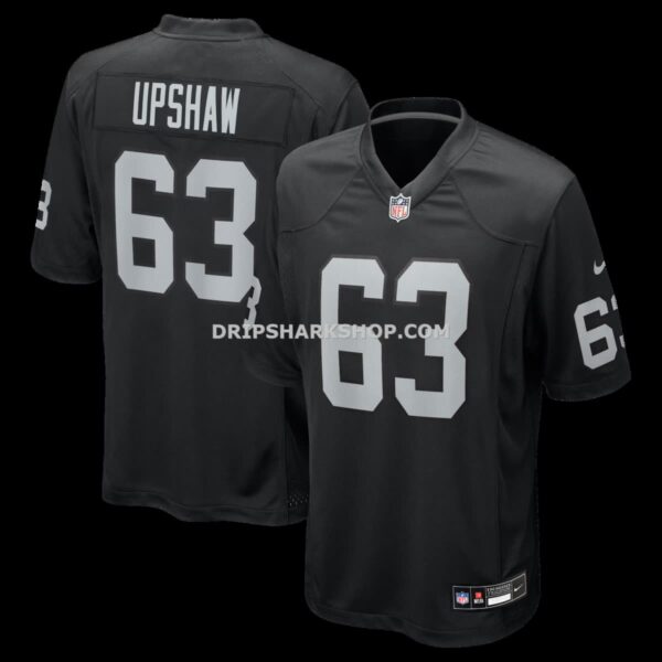 Mens Nike Gene Upshaw Black Las Vegas Raiders Game Retired Player Jersey
