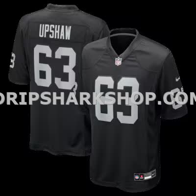 Mens Nike Gene Upshaw Black Las Vegas Raiders Game Retired Player Jersey