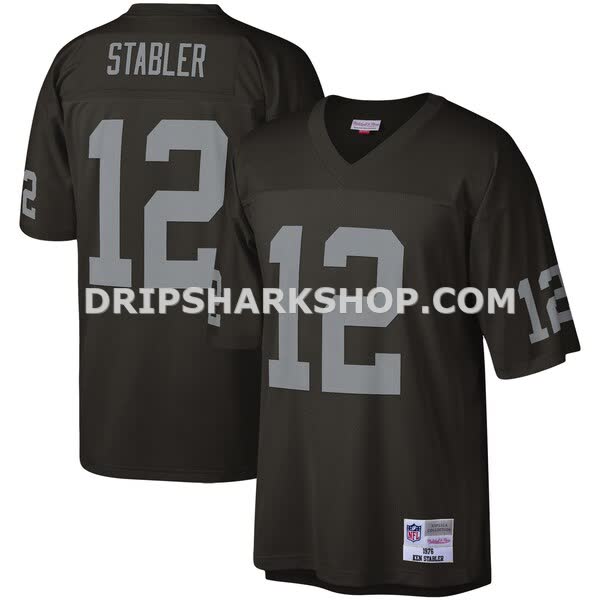 Mens Mitchell And Ness Ken Stabler Black Las Vegas Raiders Legacy Replica Jersey Pi3604000