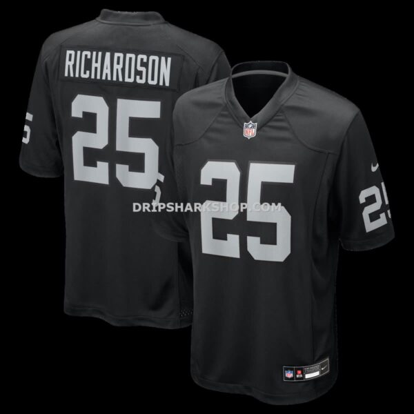 NFL173d00G04-558976 Mens Nike Decamerion Richardson Black Las Vegas Raiders Team Game Jersey