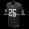 NFL173d00G05-da1804 Mens Nike Decamerion Richardson Black Las Vegas Raiders Team Game Jersey