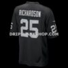 NFL173d00G06-2c9417 Mens Nike Decamerion Richardson Black Las Vegas Raiders Team Game Jersey