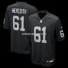 Mens Nike Jordan Meredith Black Las Vegas Raiders Game Player Jersey