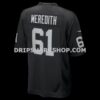 Mens Nike Jordan Meredith Black Las Vegas Raiders Game Player Jersey