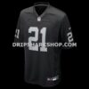 NFL17502cG05-30d2ac Mens Nike Cliff Branch Black Las Vegas Raiders Retired Player Game Jersey
