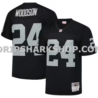 Mens Mitchell And Ness Charles Woodson Black Las Vegas Raiders Legacy Replica Jersey