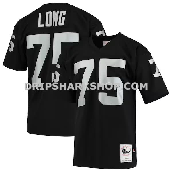 Mens Mitchell And Ness Howie Long Black Las Vegas Raiders 1983 Authentic Throwback Retired Player Jersey Pi3614000