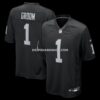 Mens Nike Number 1 Groom Black Las Vegas Raiders Game Jersey