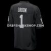 Mens Nike Number 1 Groom Black Las Vegas Raiders Game Jersey