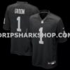 Mens Nike Number 1 Groom Black Las Vegas Raiders Game Jersey