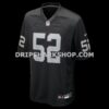 Mens Nike Elandon Roberts Black Las Vegas Raiders Team Game Jersey