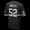 Mens Nike Elandon Roberts Black Las Vegas Raiders Team Game Jersey