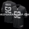 Mens Nike Elandon Roberts Black Las Vegas Raiders Team Game Jersey