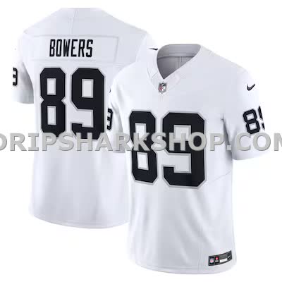 Mens Nike Brock Bowers White Las Vegas Raiders Vapor Fuse Limited Jersey