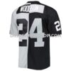 Mens Mitchell And Ness Charles Woodson Black Silver Las Vegas Raiders 1998 Split Legacy Replica Jersey Pi5003000