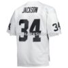 Mens Mitchell And Ness Bo Jackson White Las Vegas Raiders Big And Tall 1988 Retired Player Replica Jersey Pi4995000