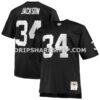 NFL178cf2M01-d79c49 Mens Mitchell And Ness Bo Jackson Black Las Vegas Raiders Big And Tall 1988 Retired Player Replica Jersey Pi3300000