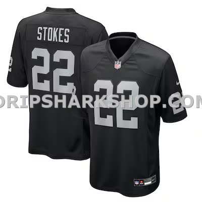 Mens Nike Eric Stokes Black Las Vegas Raiders Team Game Jersey